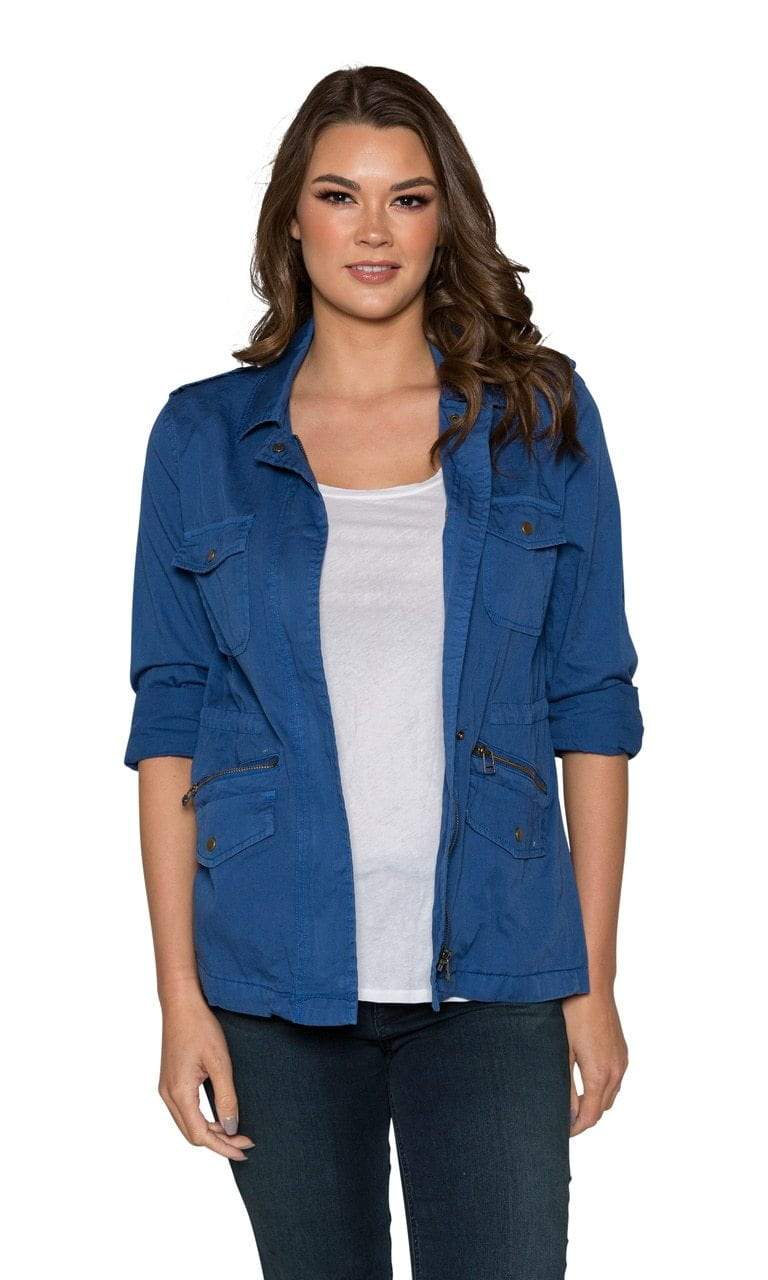 Velvet by Graham &amp; Spencer Ruby Army Jacket - Cobalt