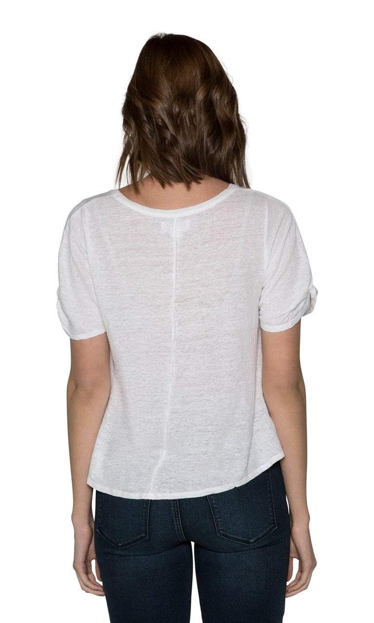 Velvet by Graham &amp; Spencer Ellison Linen Knit Knot Sleeve Top