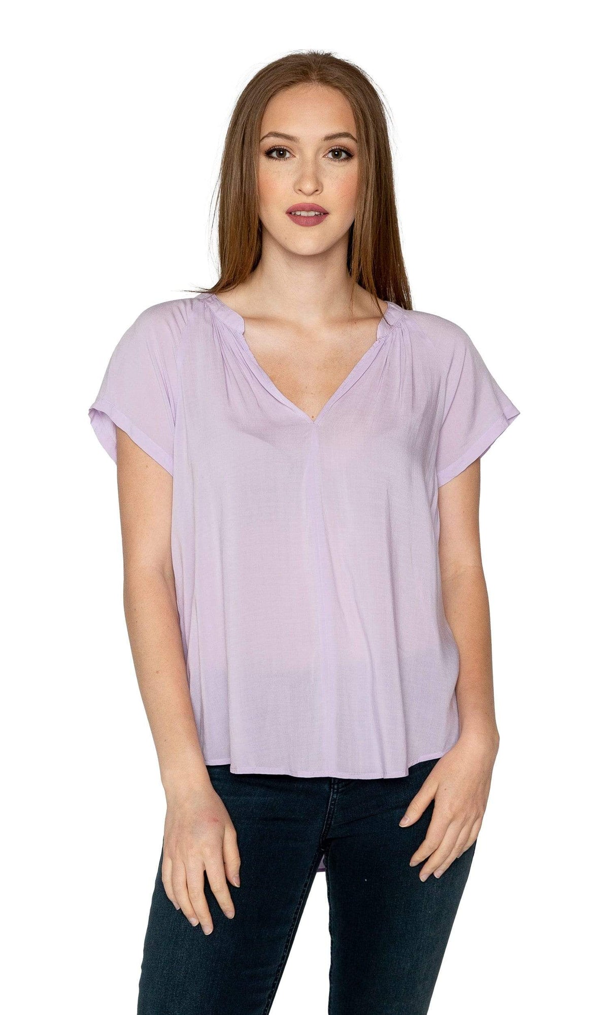 Velvet by Graham &amp; Spencer Goa Rayon Challis Short Sleeve Top