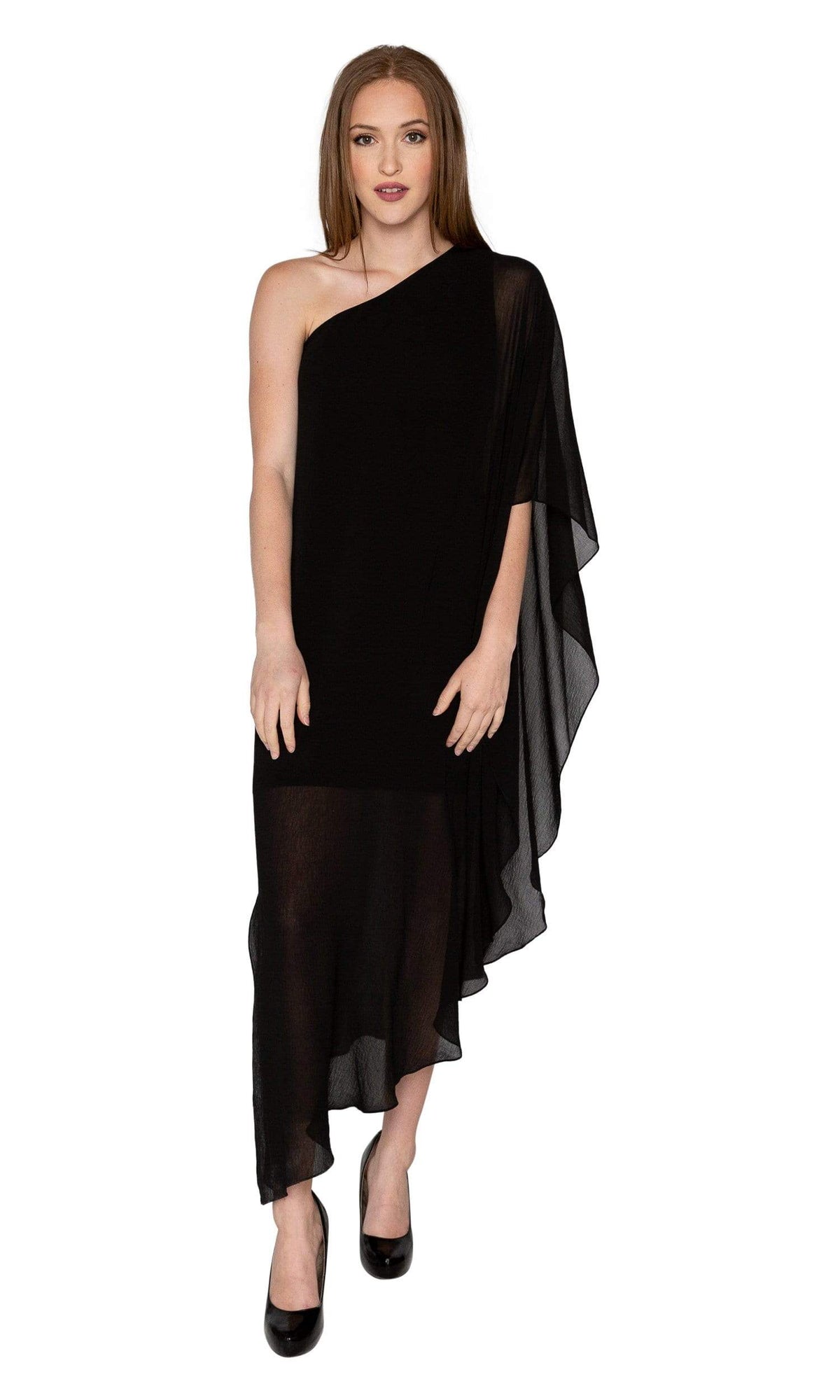 Analili Jasmine One Shoulder Drape Dress