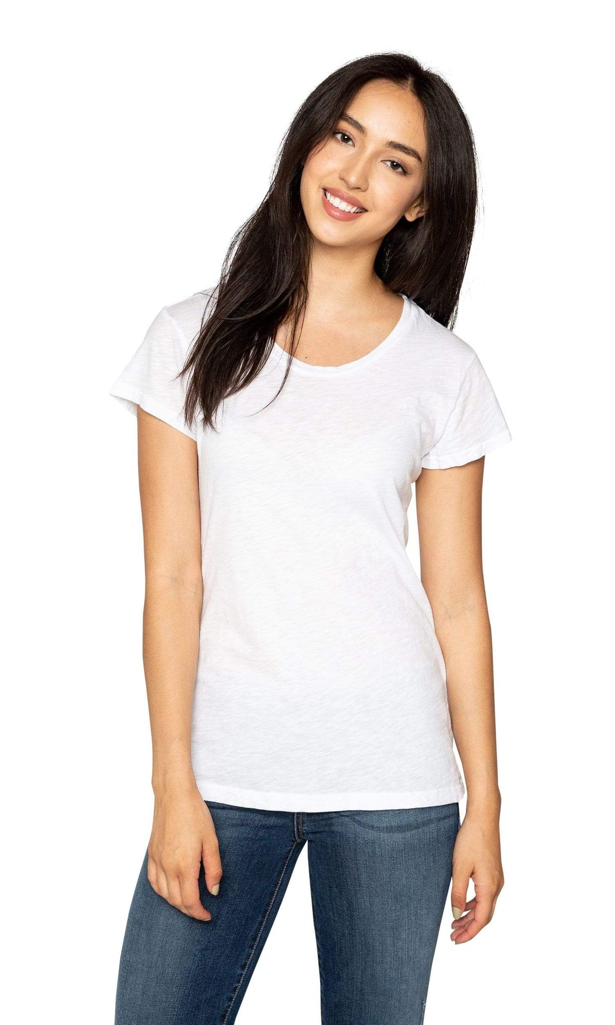 Velvet by Graham &amp; Spencer Odelia03 Cotton Slub Crewneck Tee