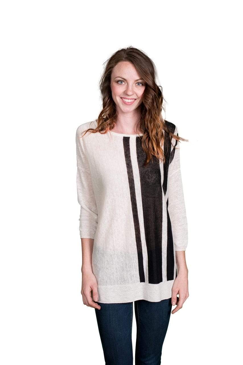 Velvet by Graham &amp; Spencer Halima High Low Striped Sweater