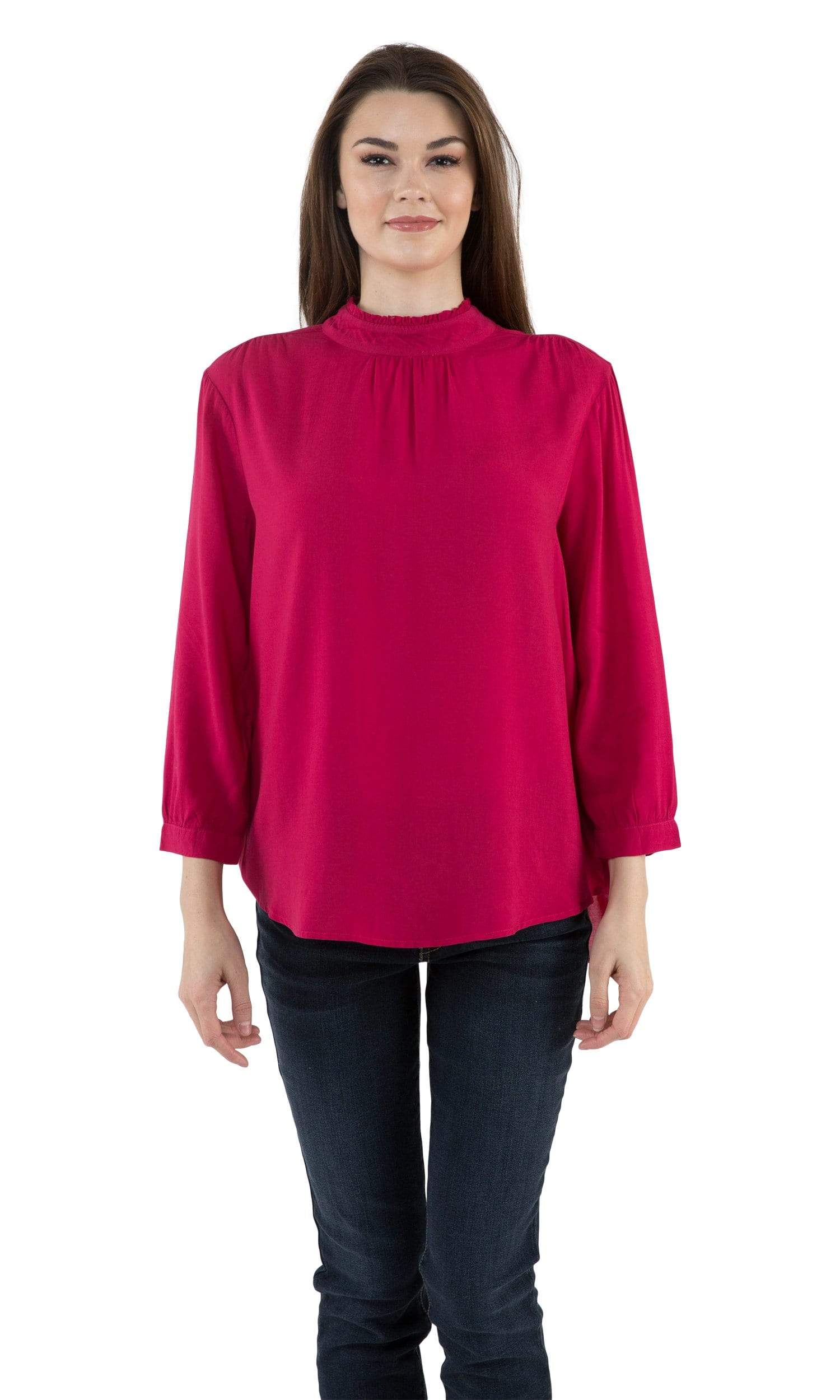 Velvet by Graham & Spencer Daroline Mock Turtleneck Challis Top