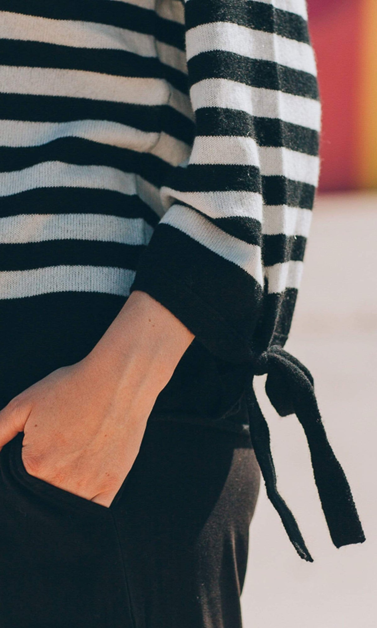 Velvet by Graham &amp; Spencer Cacey Stripe Cashmere Sweater