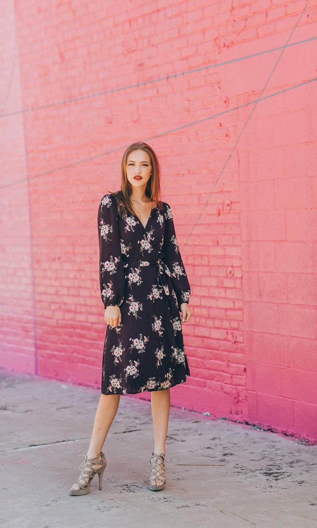 Velvet by Graham &amp; Spencer Pomona Floral Printed Challis Wrap Dress