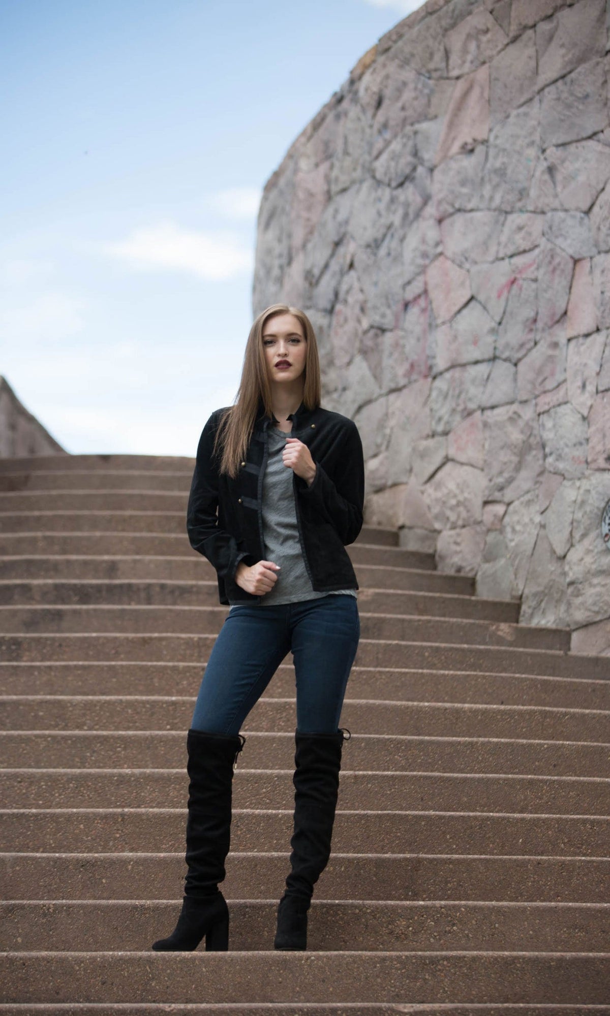 Velvet by Graham &amp; Spencer Everly Faux Suede Mock Neck Jacket