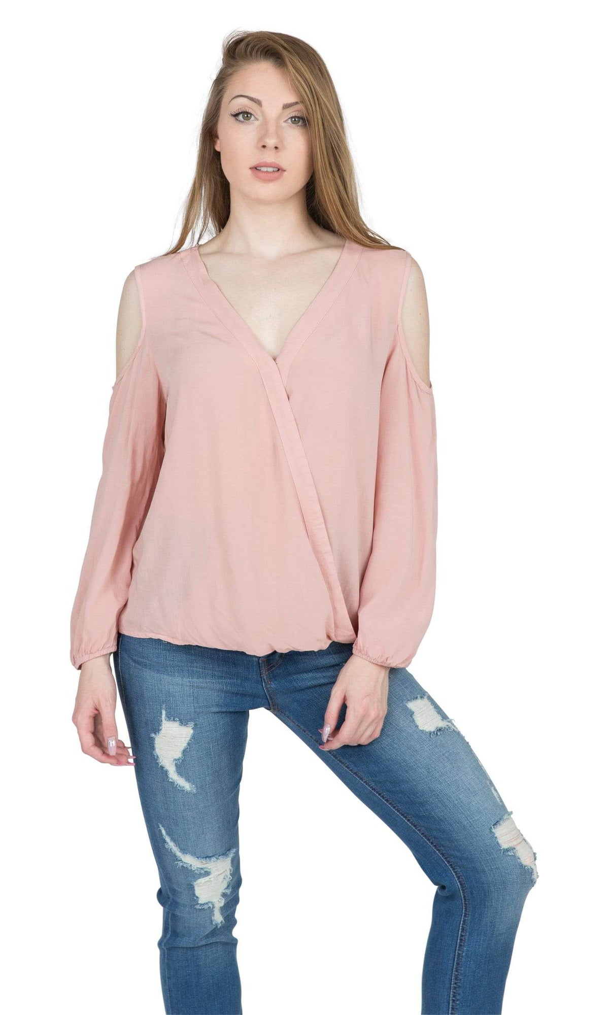 Velvet by Graham &amp; Spencer Ashia Cold Shoulder Challis Wrap Top