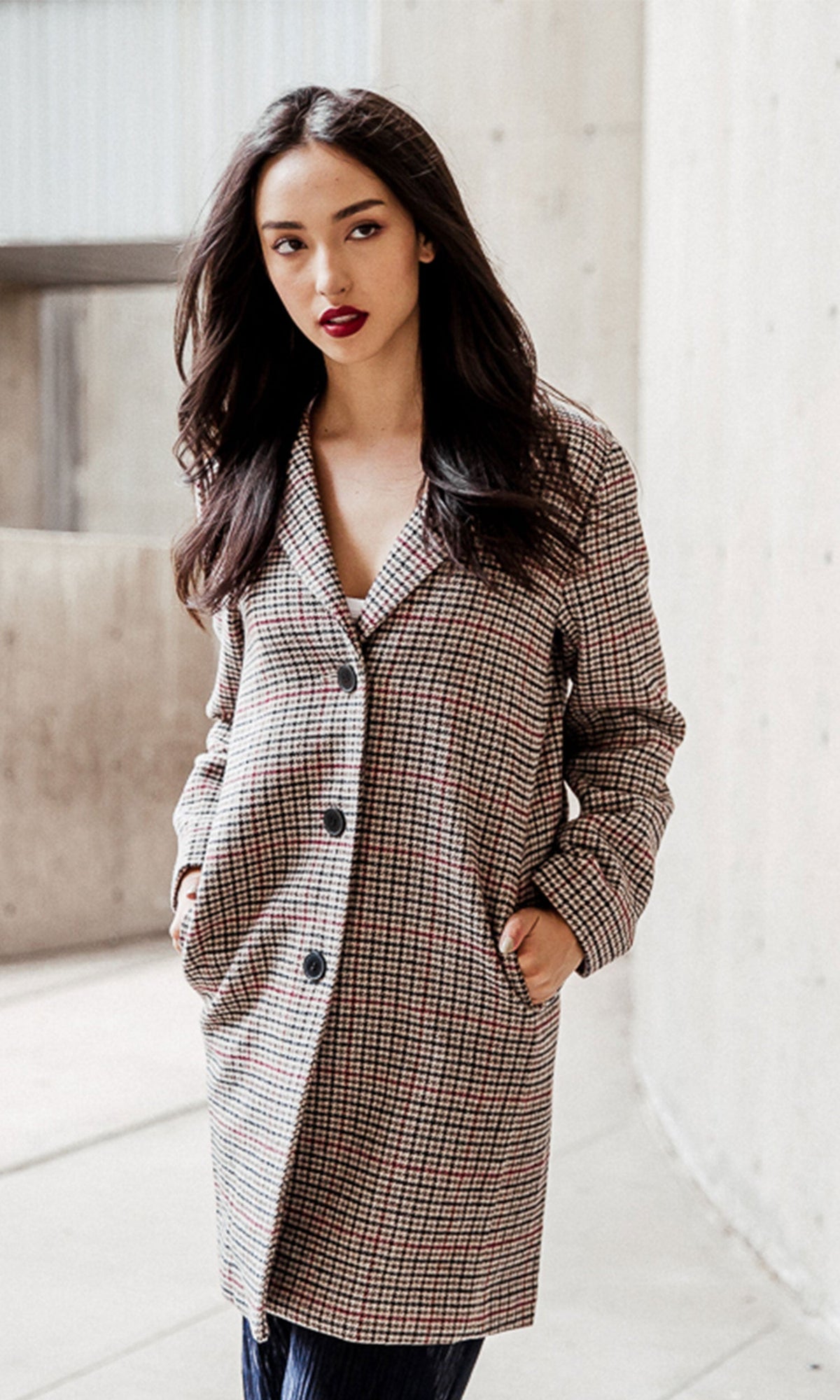 Velvet by Graham &amp; Spencer Graham Houndstooth 3/4 Length Jacket