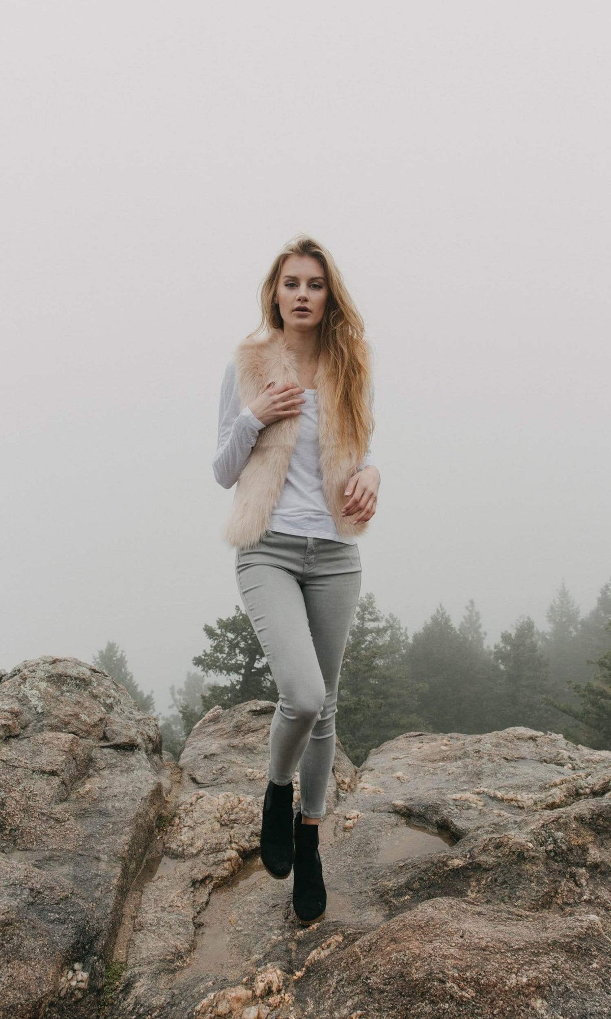 Level 99 Janice Mid Rise Skinny Denim - Rocky