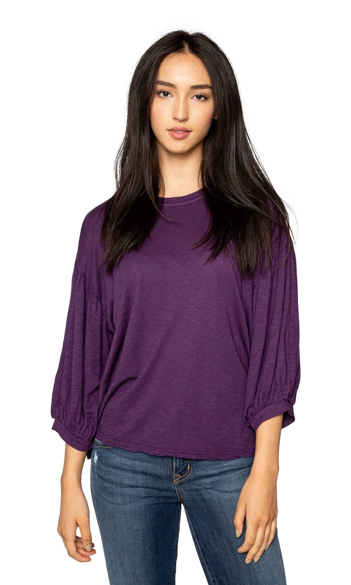 Velvet by Graham &amp; Spencer Tovah Lux Slub Puff Sleeve Top