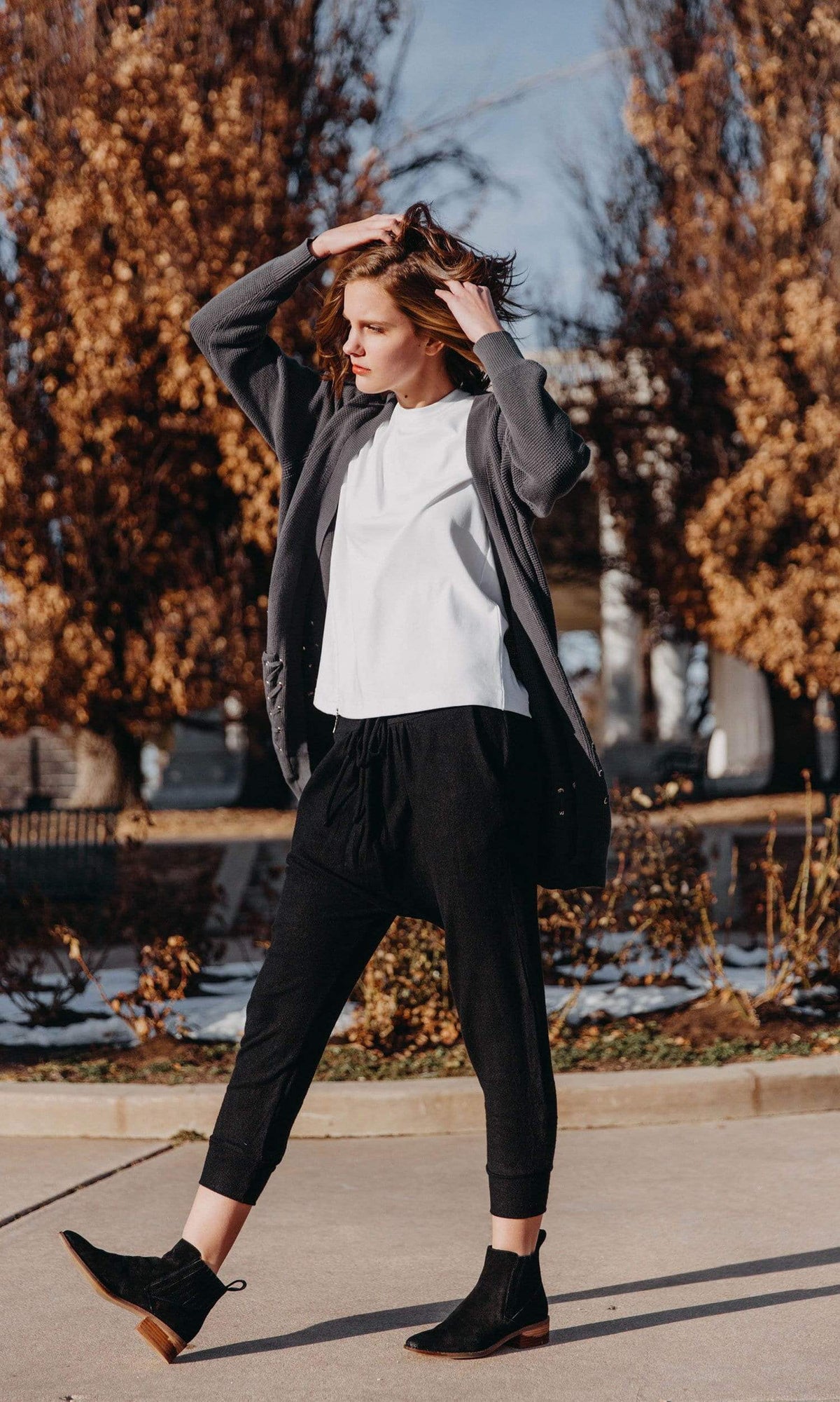 Caryn Vallone Tie Cardigan with Pockets