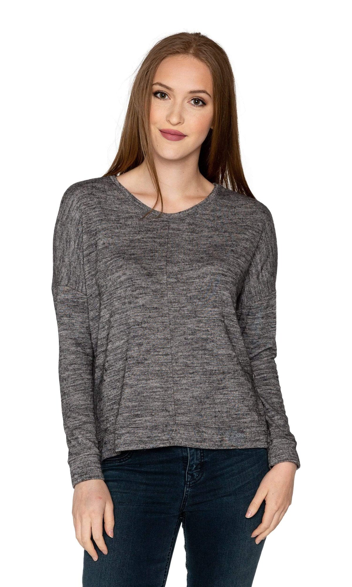 Velvet by Graham &amp; Spencer Ciara Cozy Jersey Hi Low Hem Top