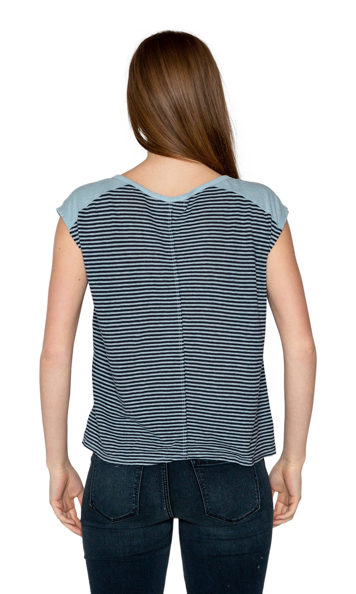 Velvet by Graham &amp; Spencer Beaumont Mixed Stripe Cap Sleeve Top