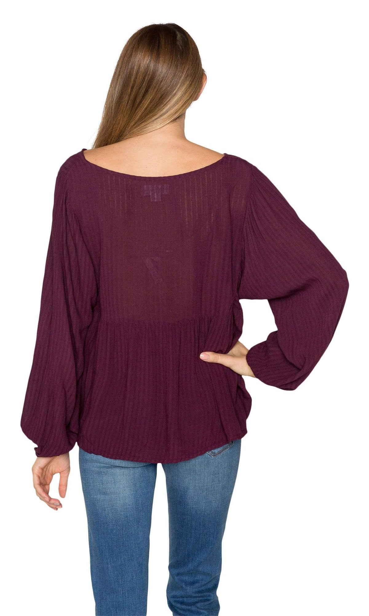 Velvet by Graham &amp; Spencer Misty Crinkle Gauze Peasant Blouse