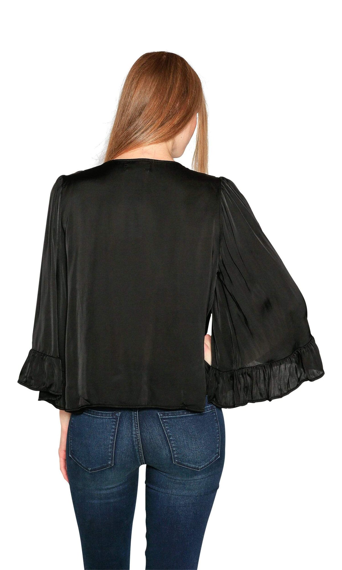 Velvet by Graham &amp; Spencer Galila Velvet Satin Peasant Top