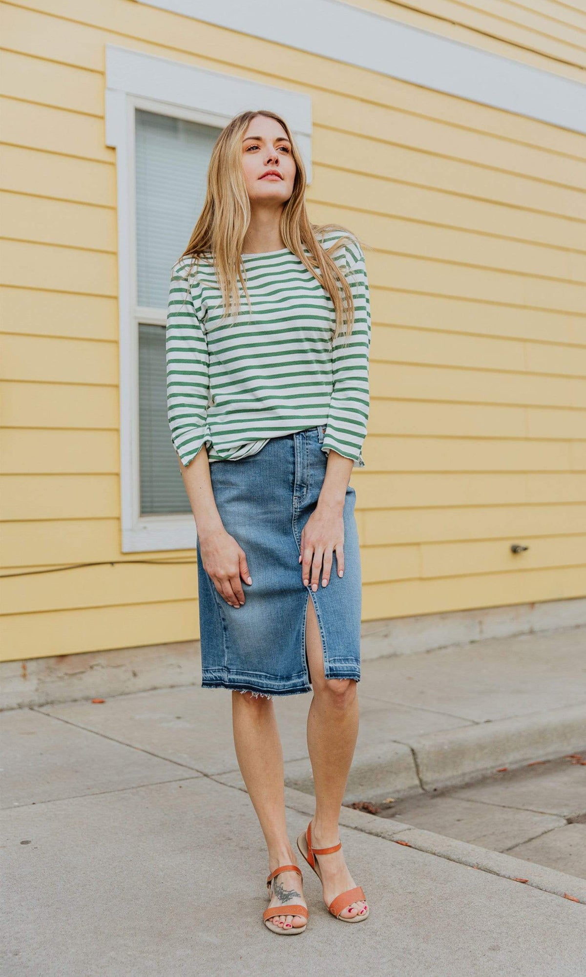 Velvet by Graham &amp; Spencer Camber Stripe Knit Distressed Boat Neck Top