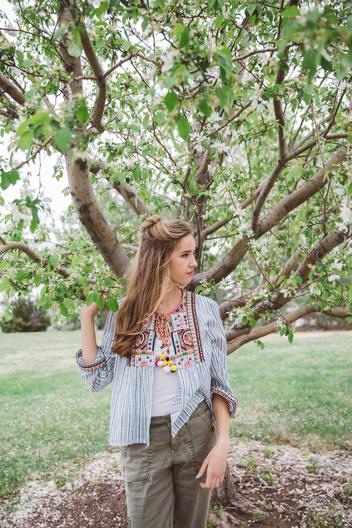 Velvet by Graham &amp; Spencer Mckay Embroidered Lightweight Cotton Jacket