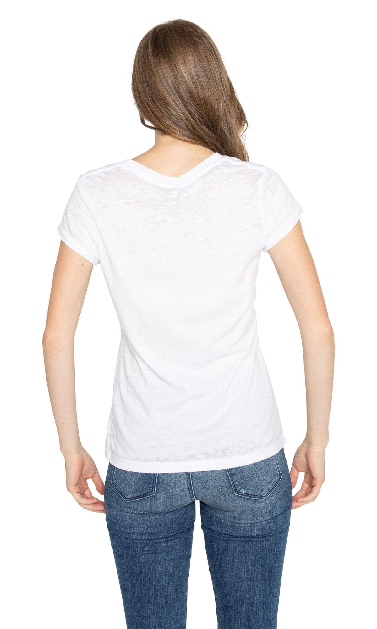 Recycled Karma Karmababe Distressed Burnout Tee