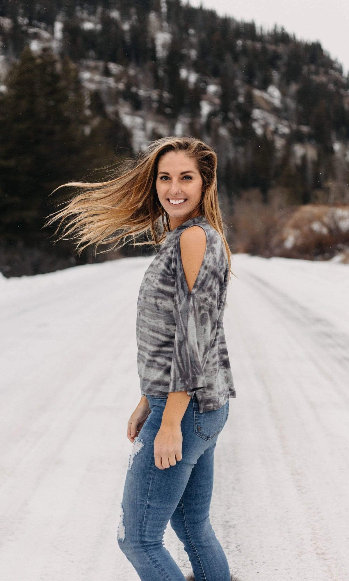 River + Sky Vail Cold Shoulder Sweatshirt