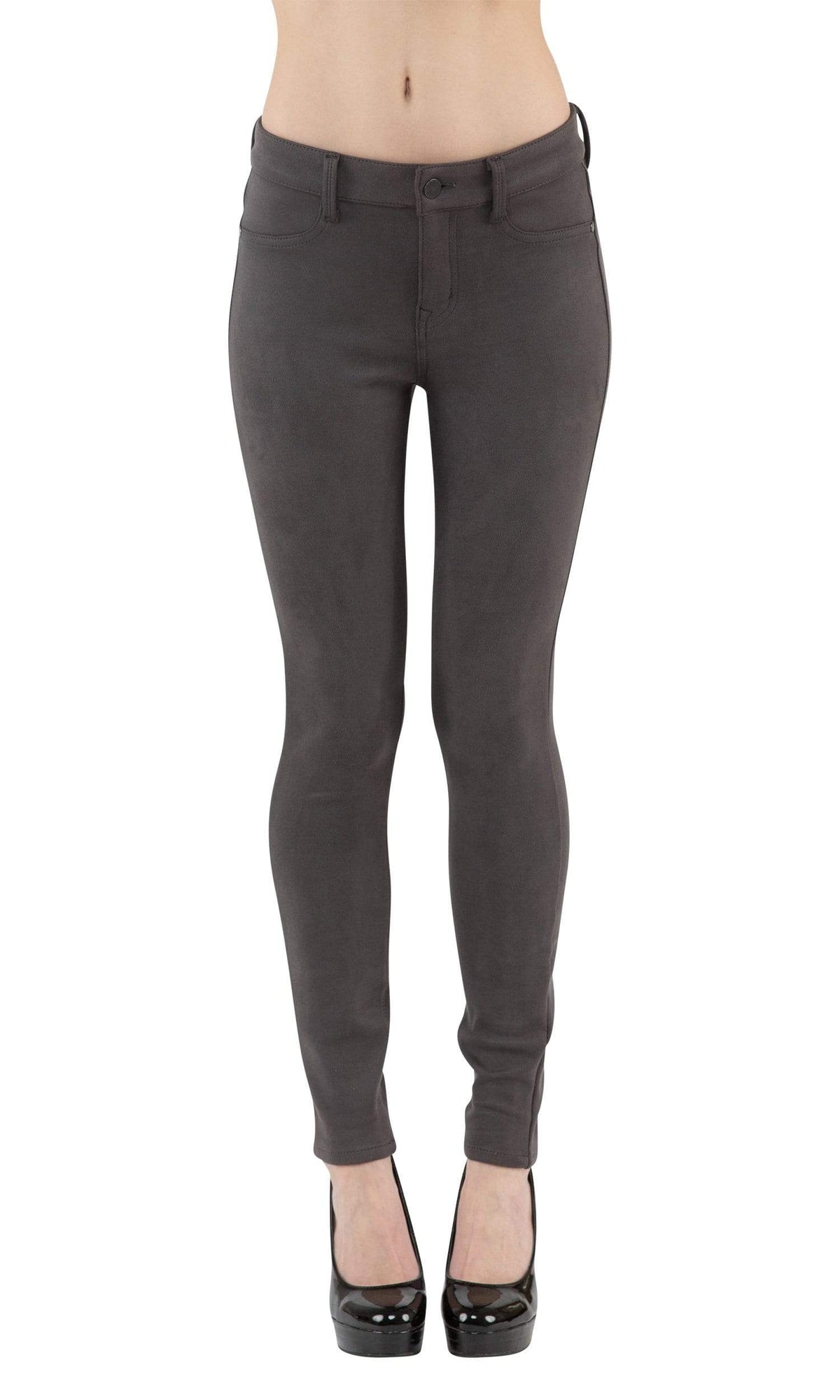 Level 99 Janice Mid-Rise Ultra Skinny Faux Suede Denim