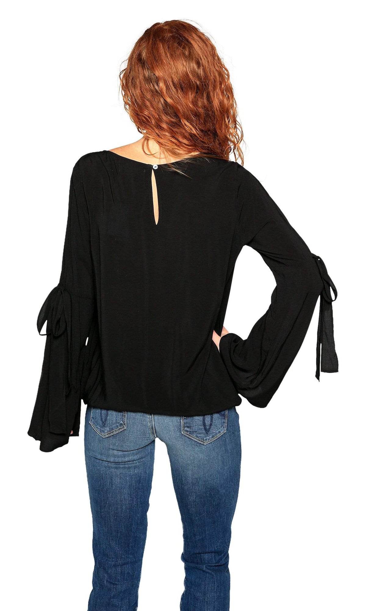 Velvet by Graham &amp; Spencer Abitha Tie Bell Sleeve Challis Top