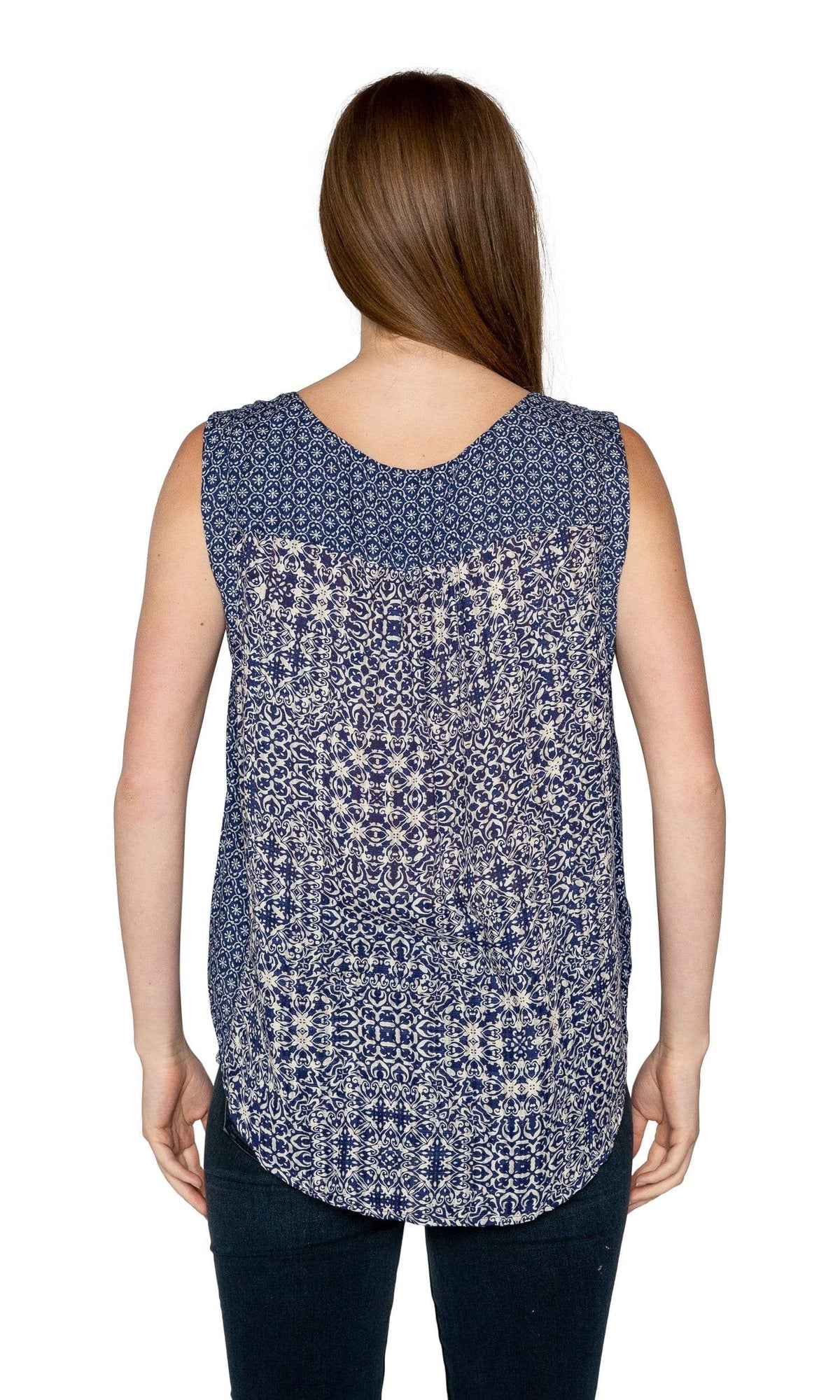 Velvet by Graham &amp; Spencer Smilo Casablanca Print Tank Blouse