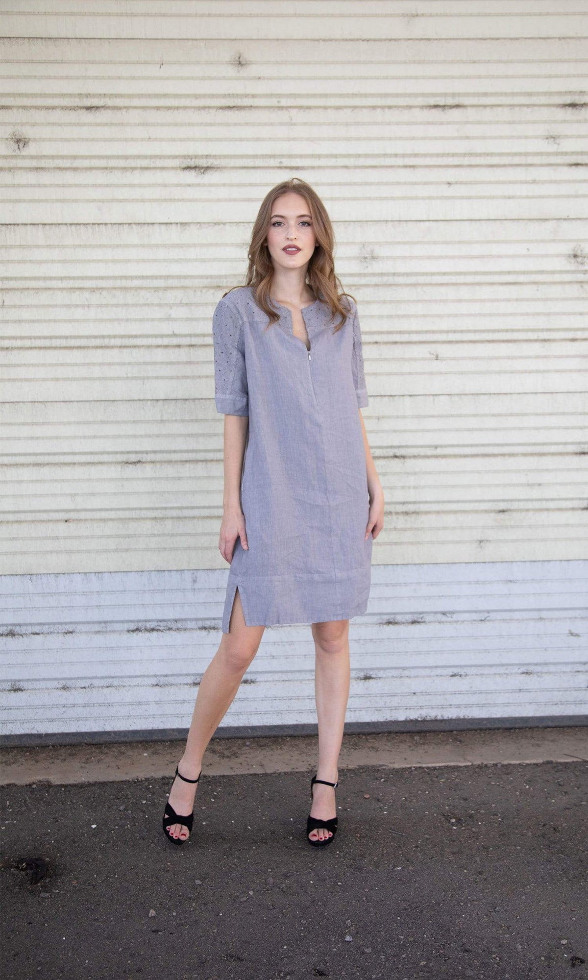 Haris Cotton Linen Shift Dress
