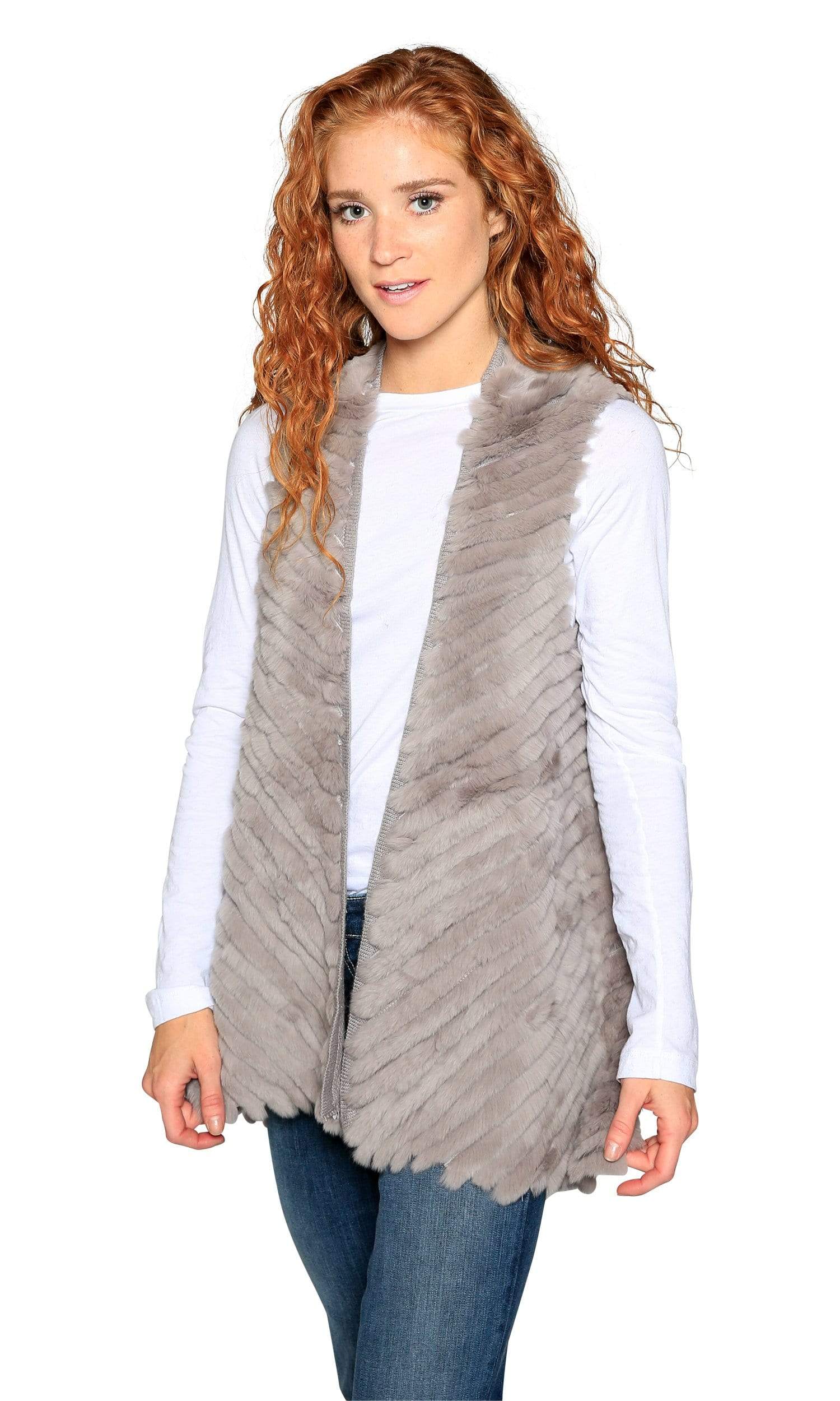 Love Token Layla Genuine Rabbit Fur Vest