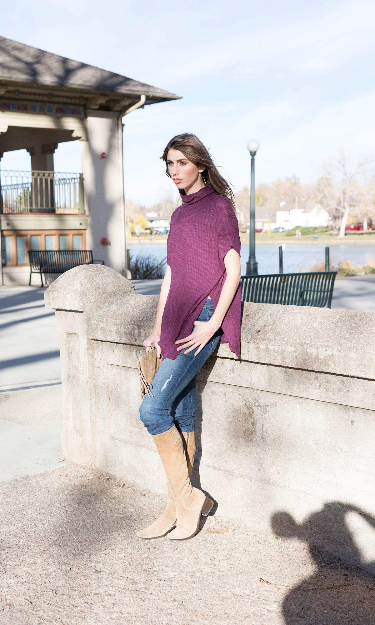 Velvet by Graham &amp; Spencer Josephine Thermal Knit Turtleneck Top