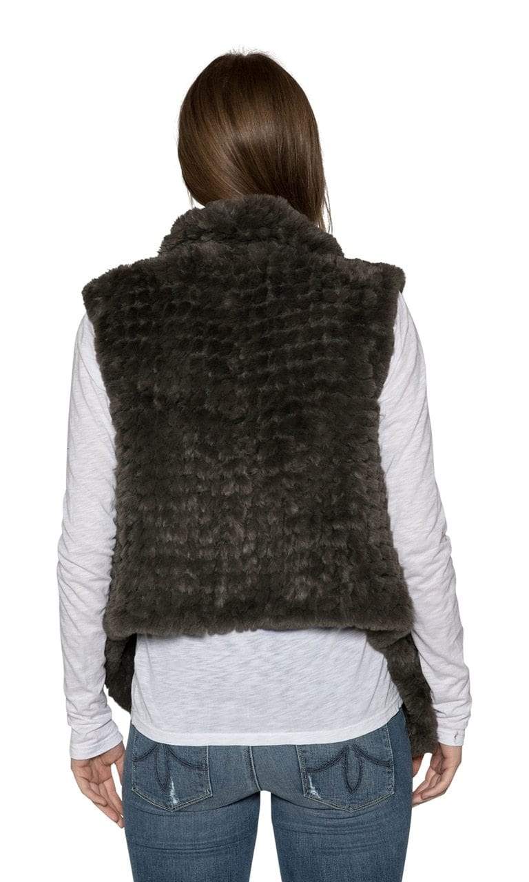 Love Token Layla Genuine Rabbit Fur Vest - Vintage Fringe