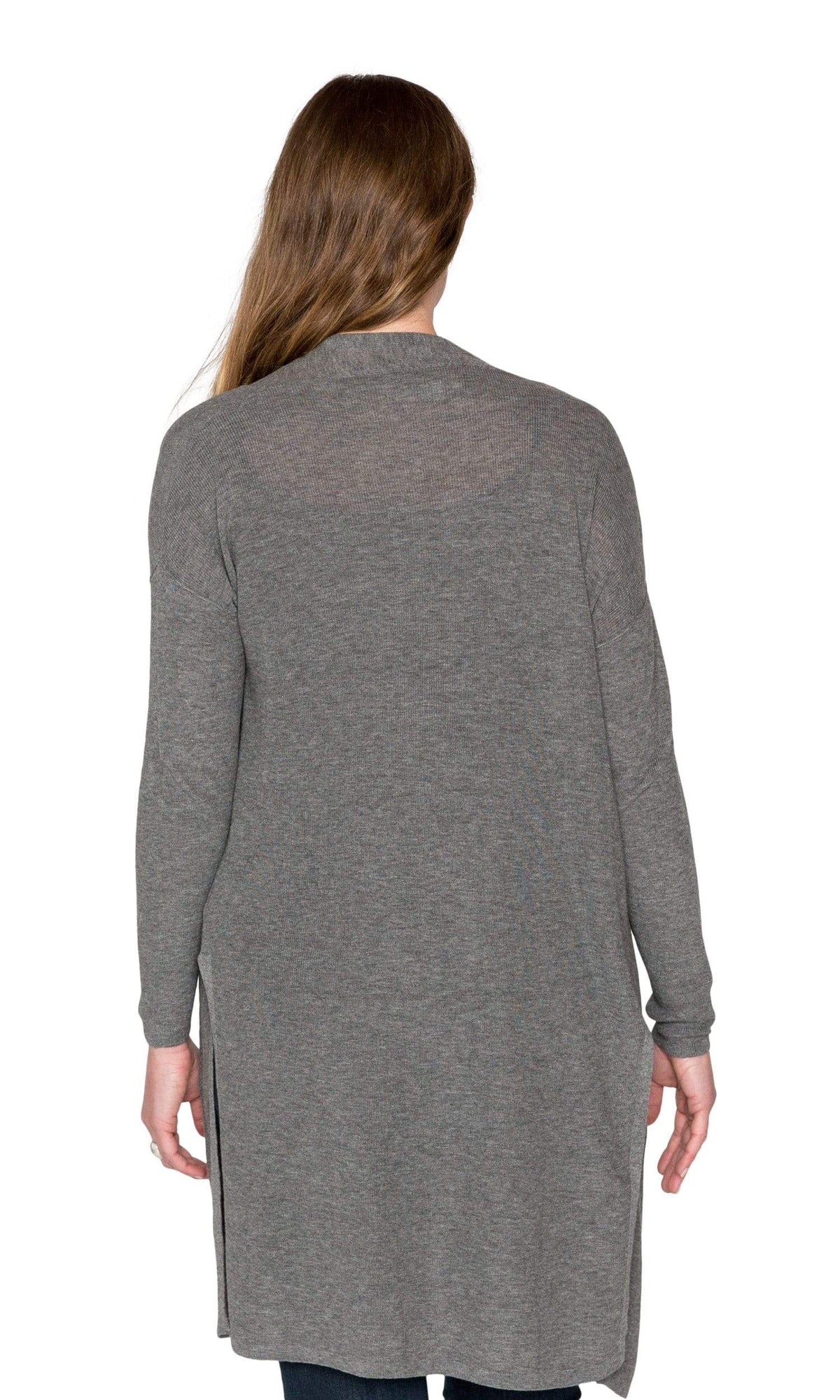 Velvet by Graham &amp; Spencer Denise Lux Cotton Long Slit Cardigan