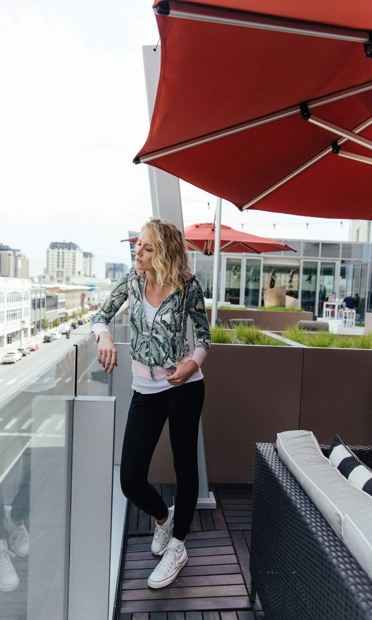 Knitwit Indochine Print Light Cashmere Zip Hoodie