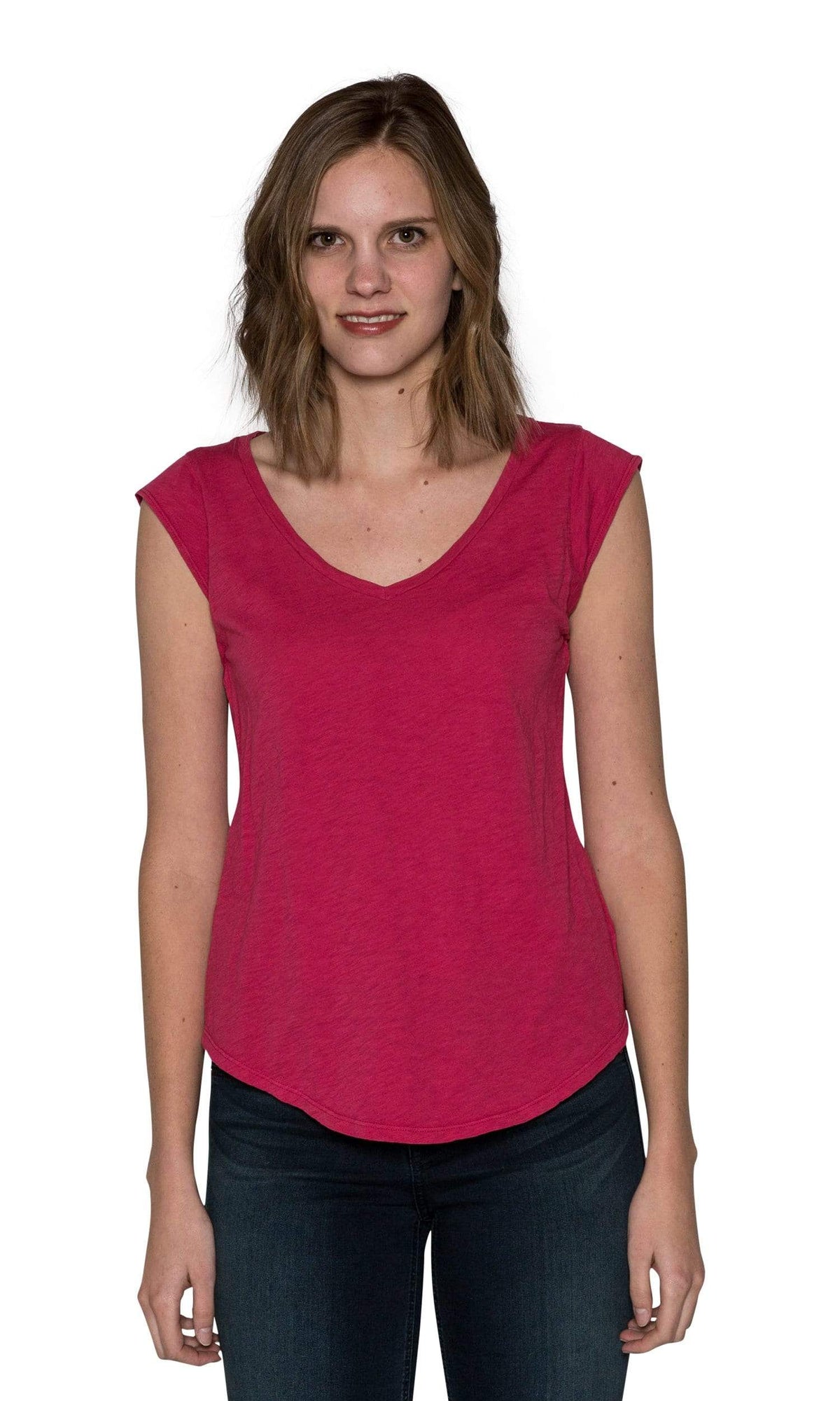 Velvet by Graham &amp; Spencer Christina Cotton Slub Cap Sleeve Top