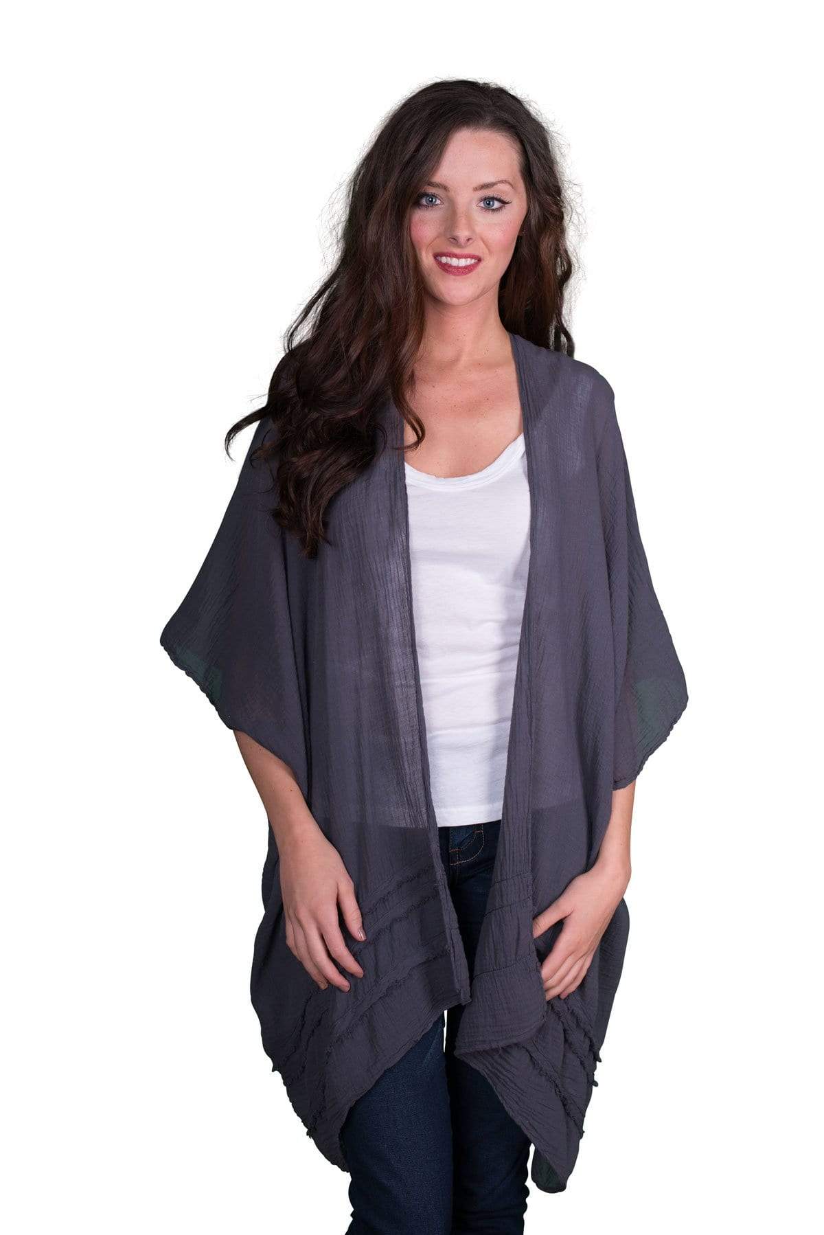 Velvet by Graham & Spencer Chanice Cotton Gauze Drape Cardigan