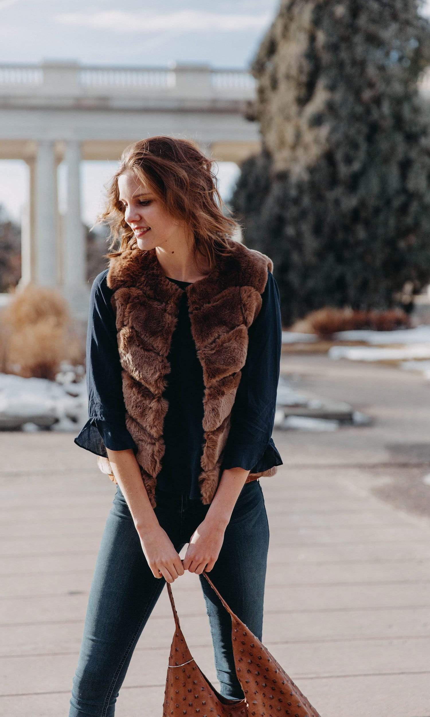 Love Token Sloan Genuine Fur Vest