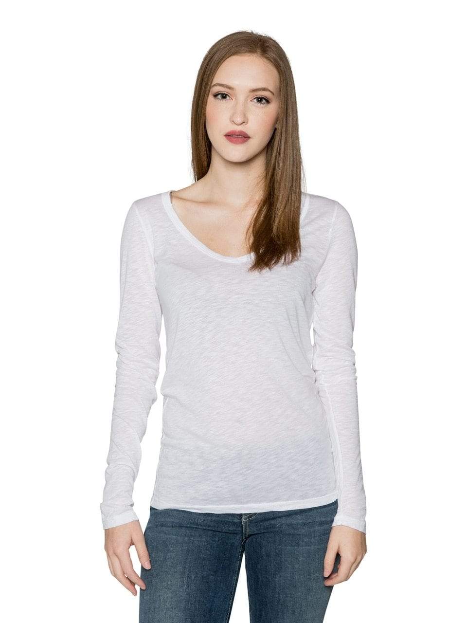 Velvet by Graham &amp; Spencer Atlanta Lux Slub V Neck Top