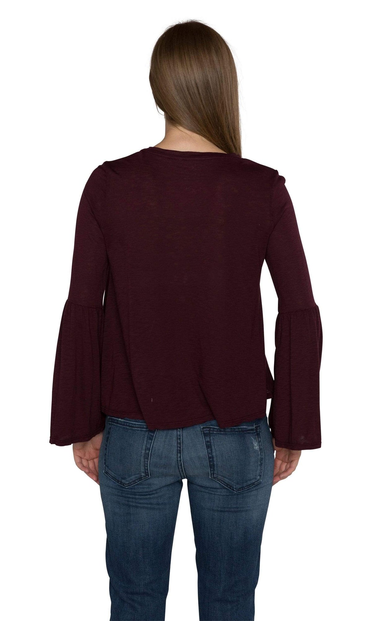 Velvet by Graham &amp; Spencer Kamry Lux Slub Flare Sleeve Top