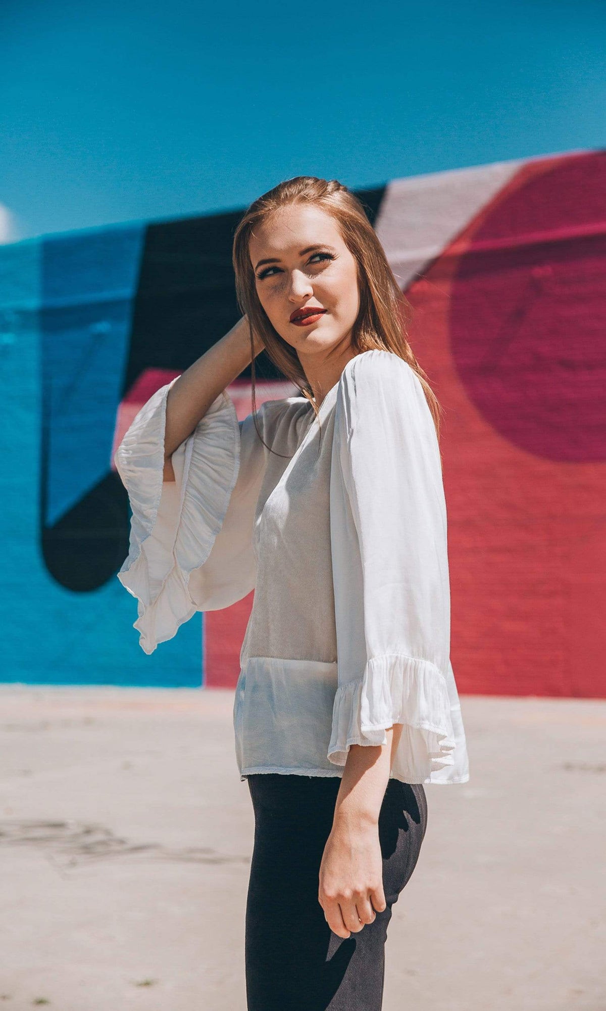 Velvet by Graham &amp; Spencer Galila Velvet Satin Peasant Top