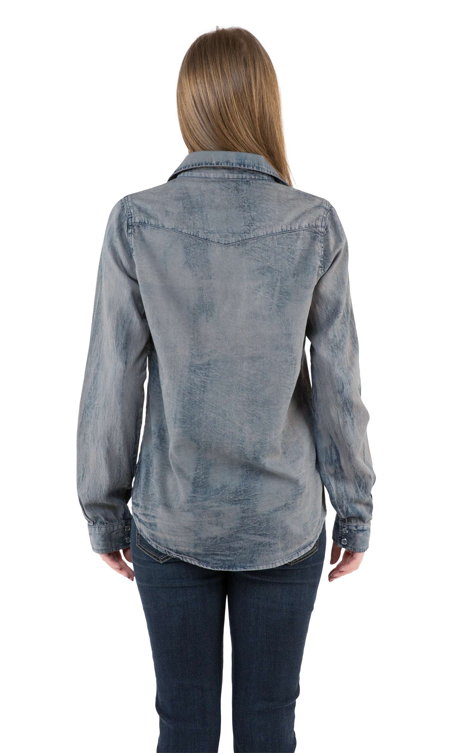 Nu Vintage Grey Button Up with Patches