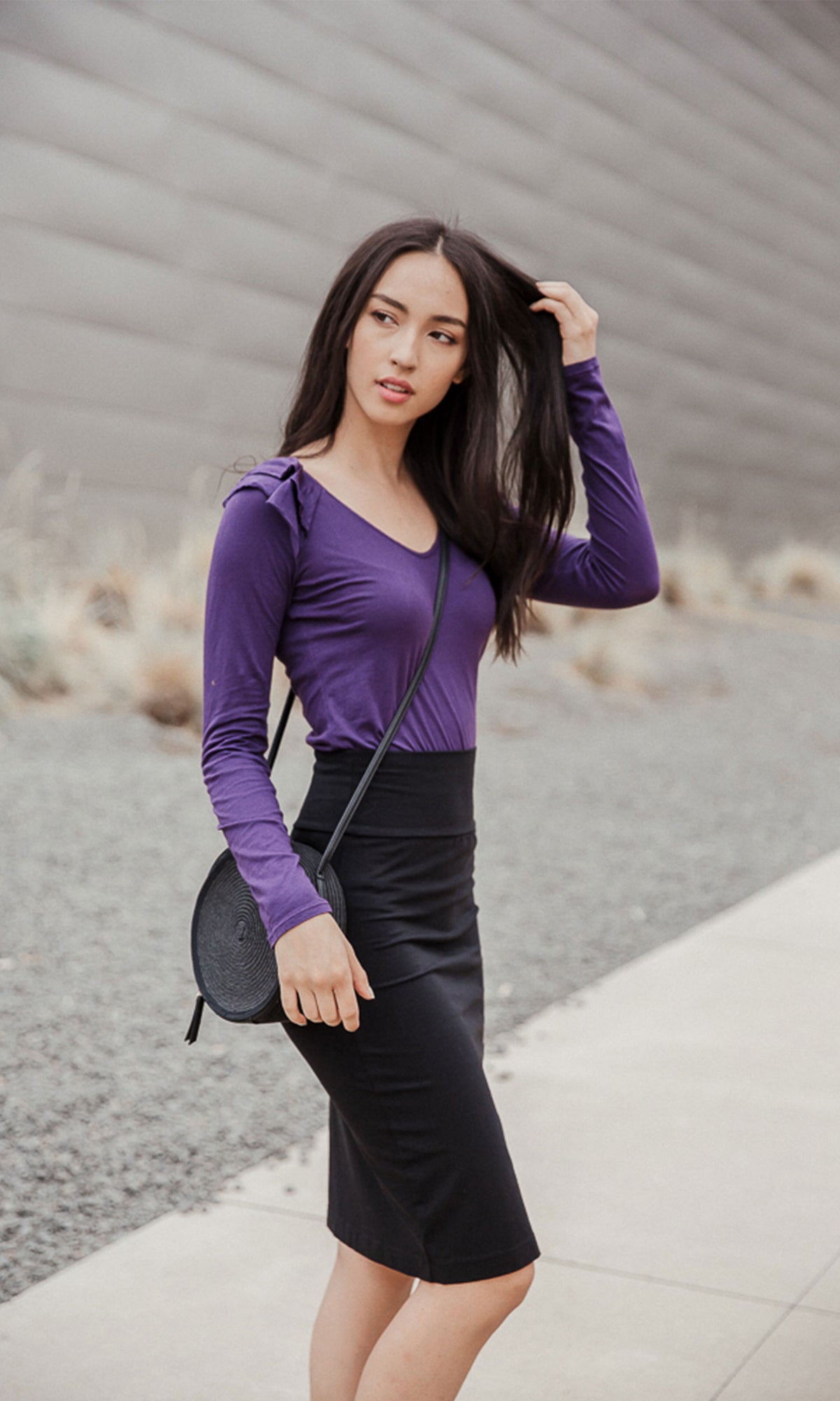 Velvet by Graham &amp; Spencer Yancy03 Ruffle Shoulder Top