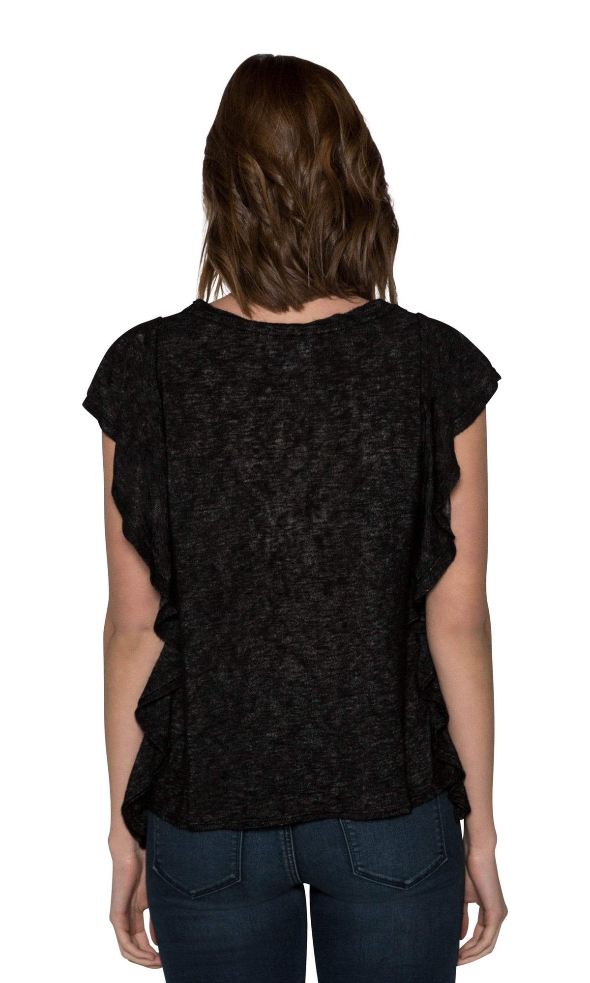 Velvet by Graham &amp; Spencer Alianna Textured Knit Ruffle Top