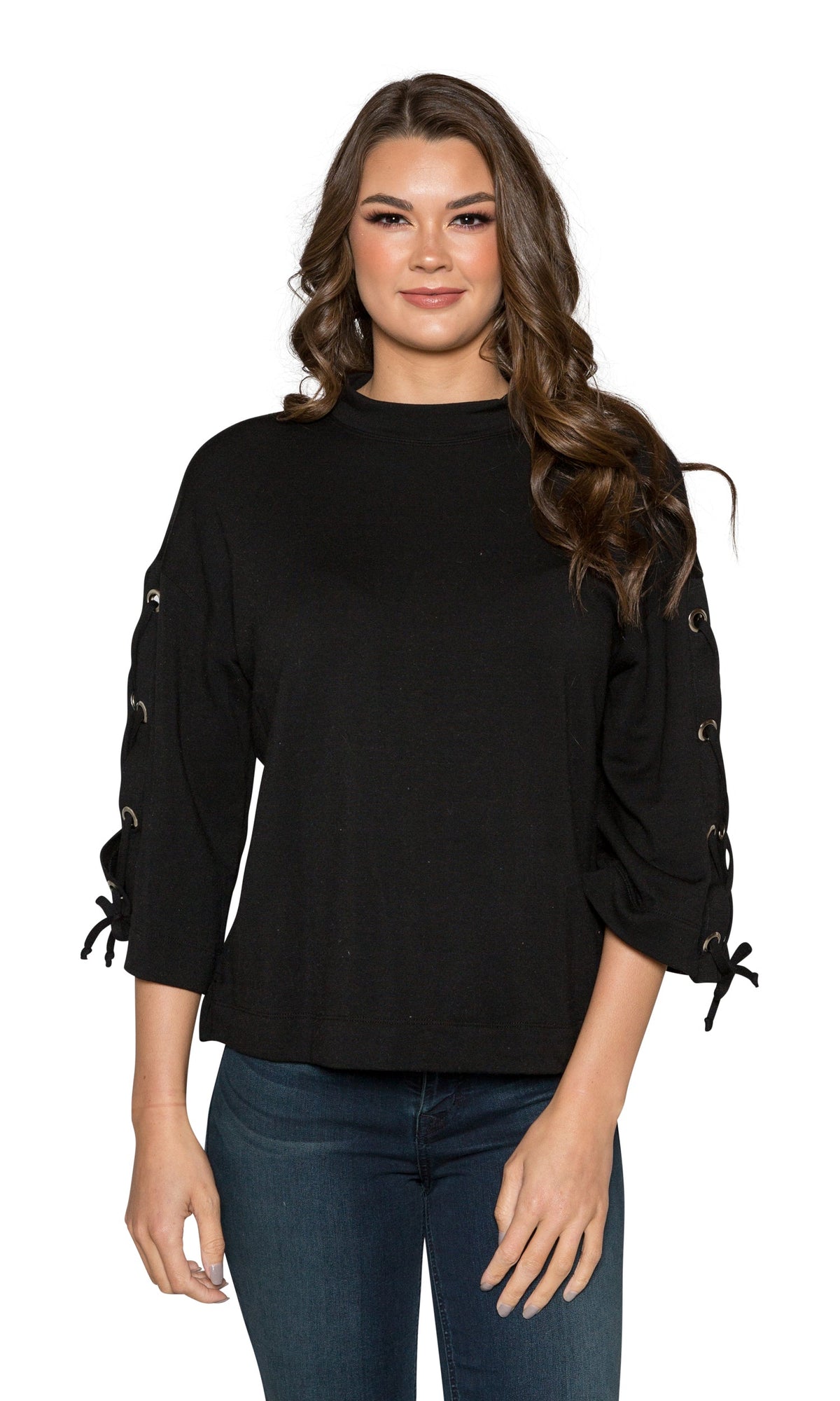 River + Sky Penny Lace Up Sleeve Sweatshirt