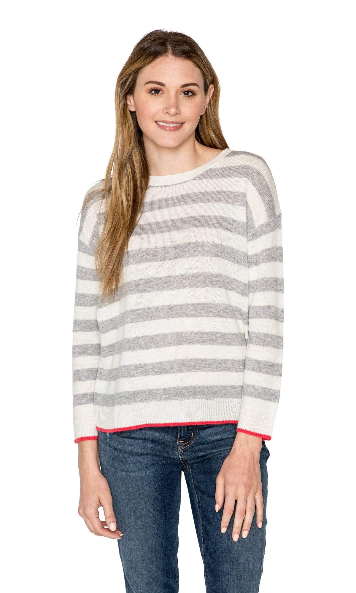 Velvet by Graham &amp; Spencer Rylan Stripe Cashmere Blend Sweater