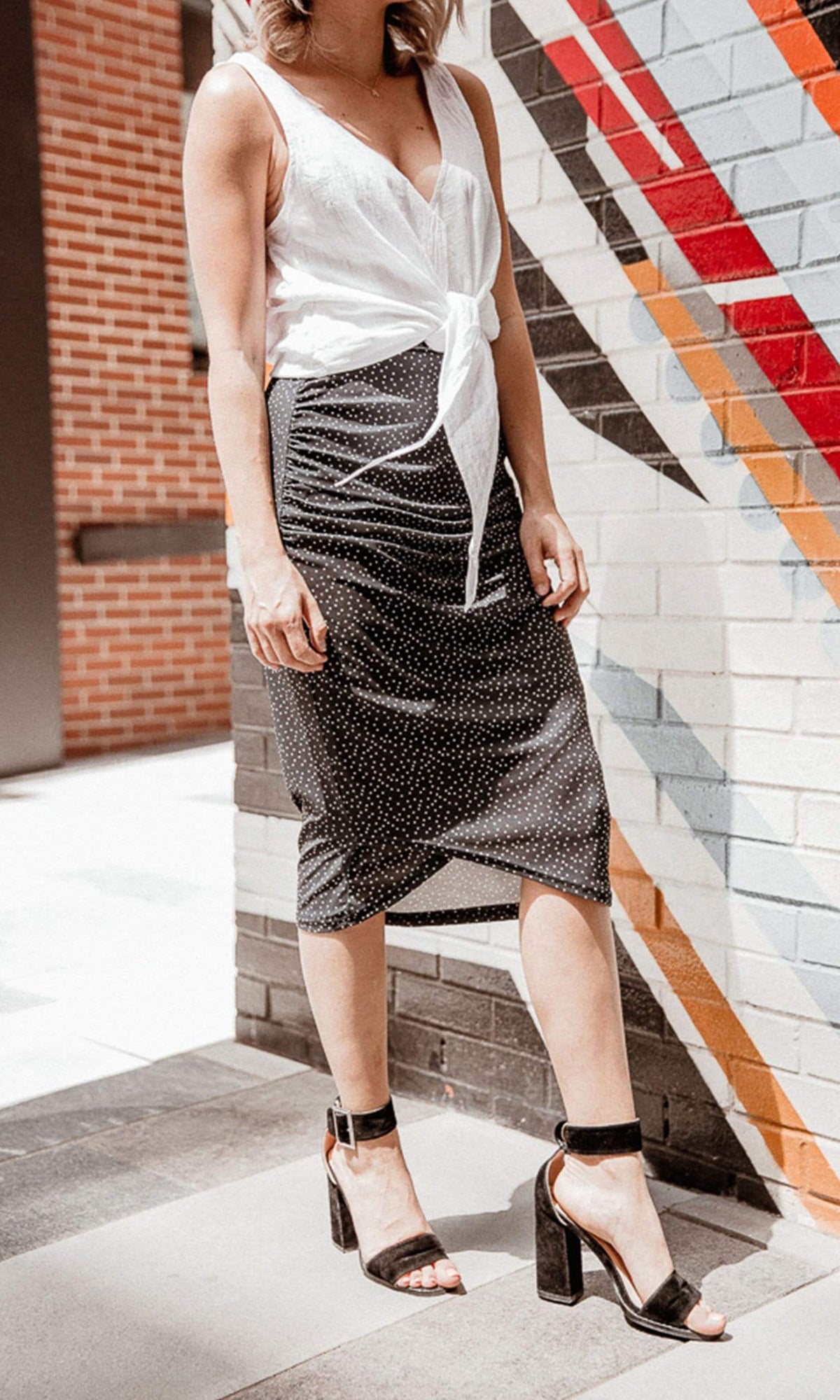 Velvet by Graham &amp; Spencer Janna Tie Front Tank