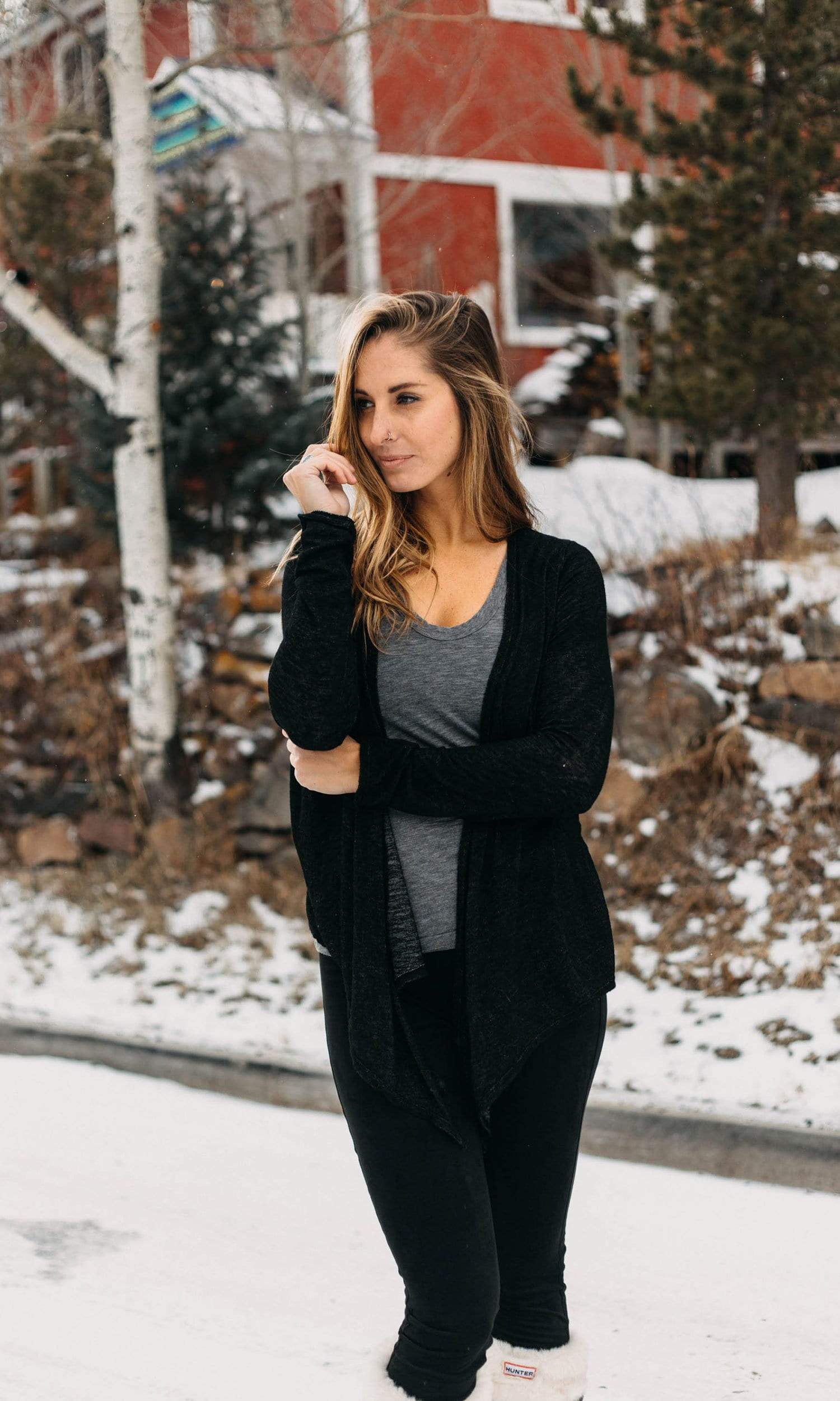 Velvet by Graham & Spencer Margaret Textured Knit Tie Front Cardigan