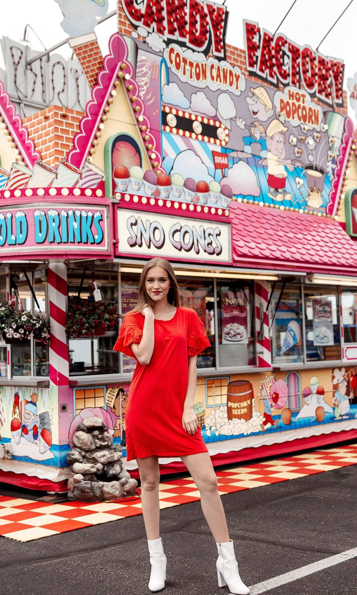 Velvet by Graham &amp; Spencer Sibel Cotton Contrast Ruffle Dress