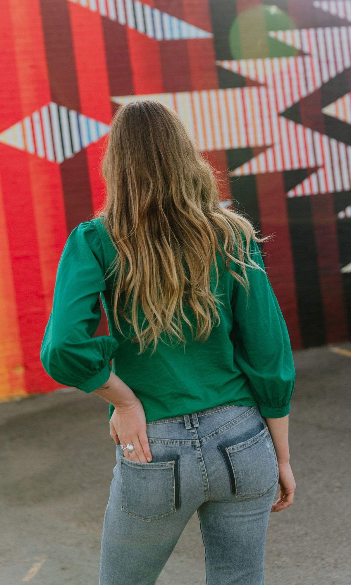 Velvet by Graham &amp; Spencer Simpson Cotton Slub Contrast Puff Sleeve Top