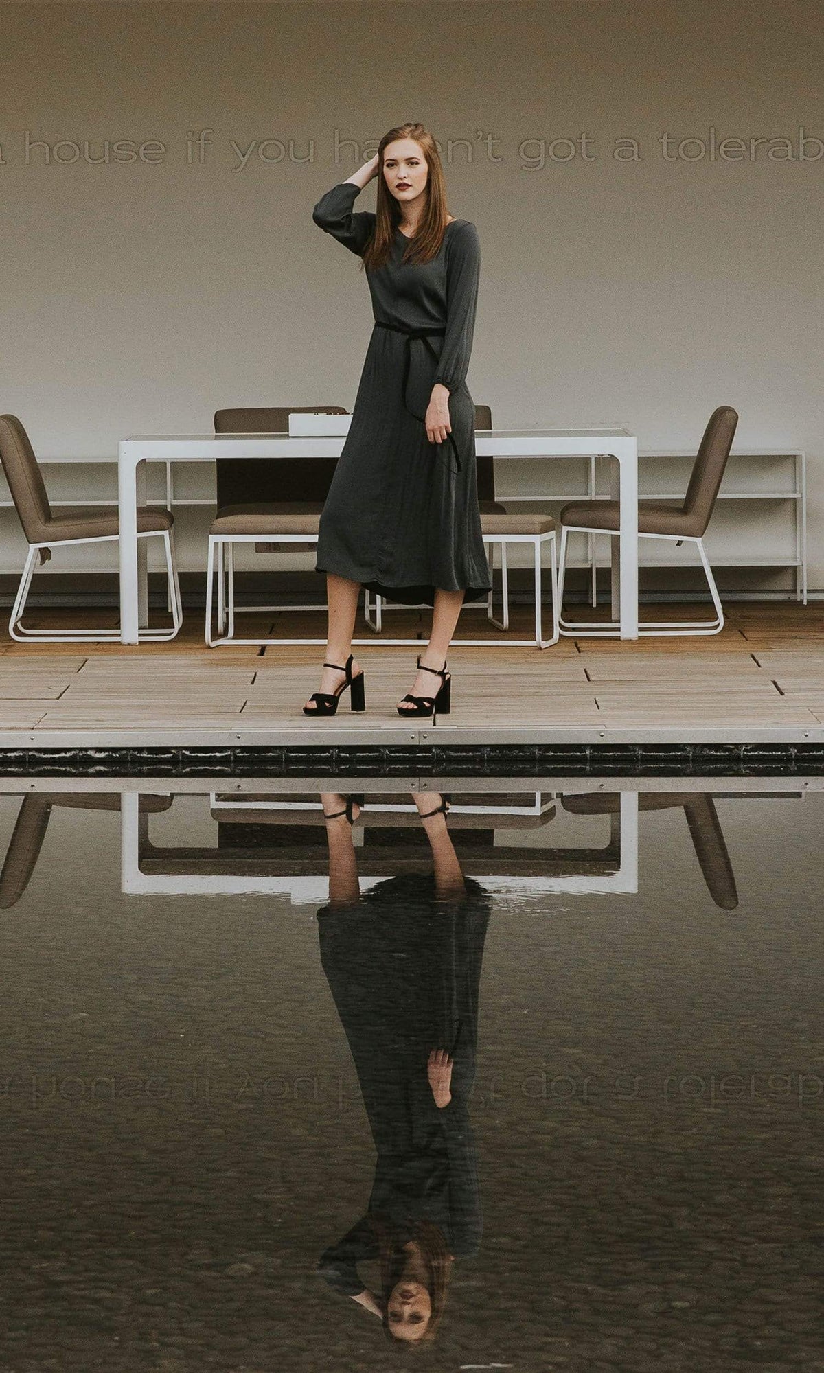 Velvet by Graham &amp; Spencer Felicitee Front Slit Dress