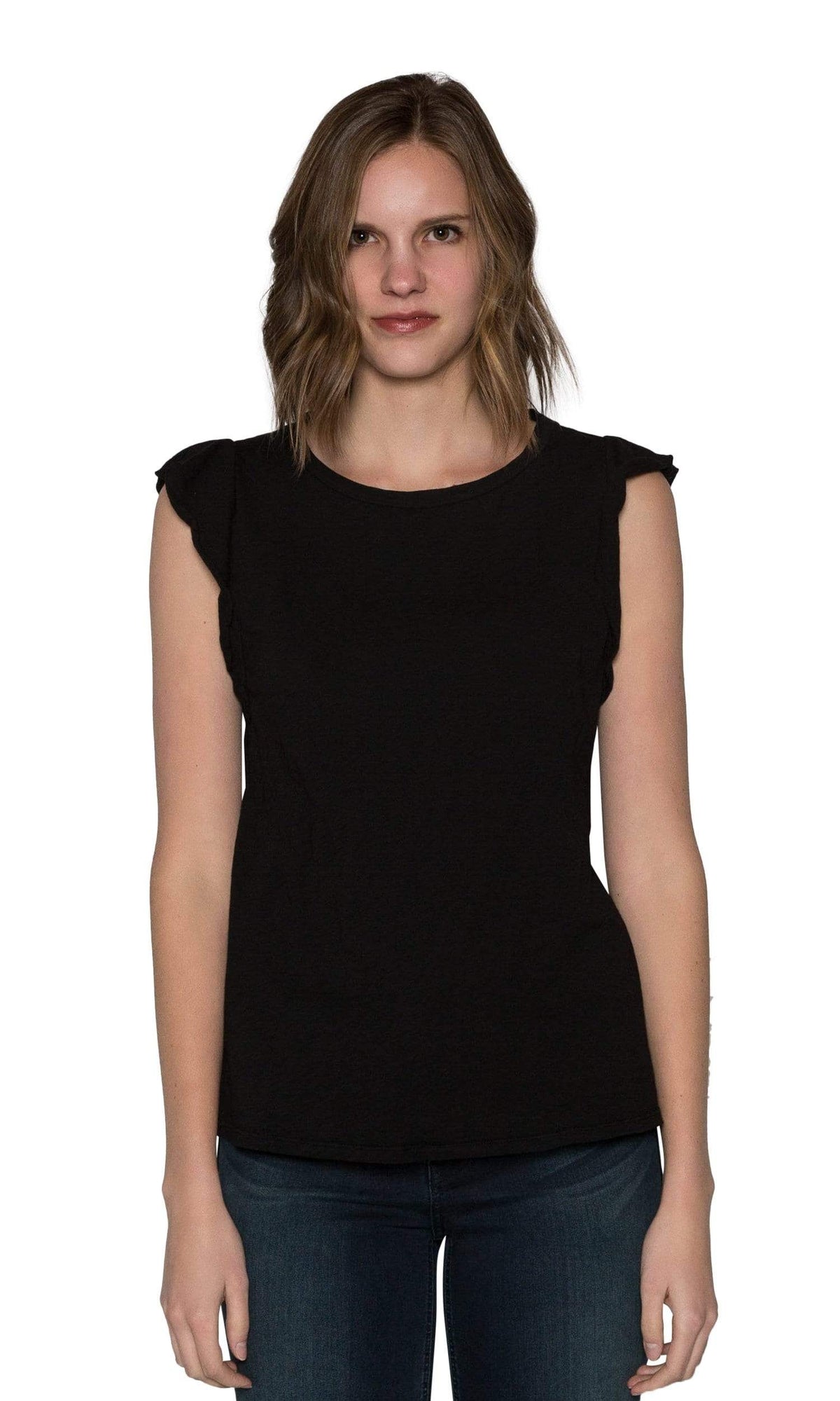 Velvet by Graham &amp; Spencer Marylou Cotton Flutter Sleeve Tee