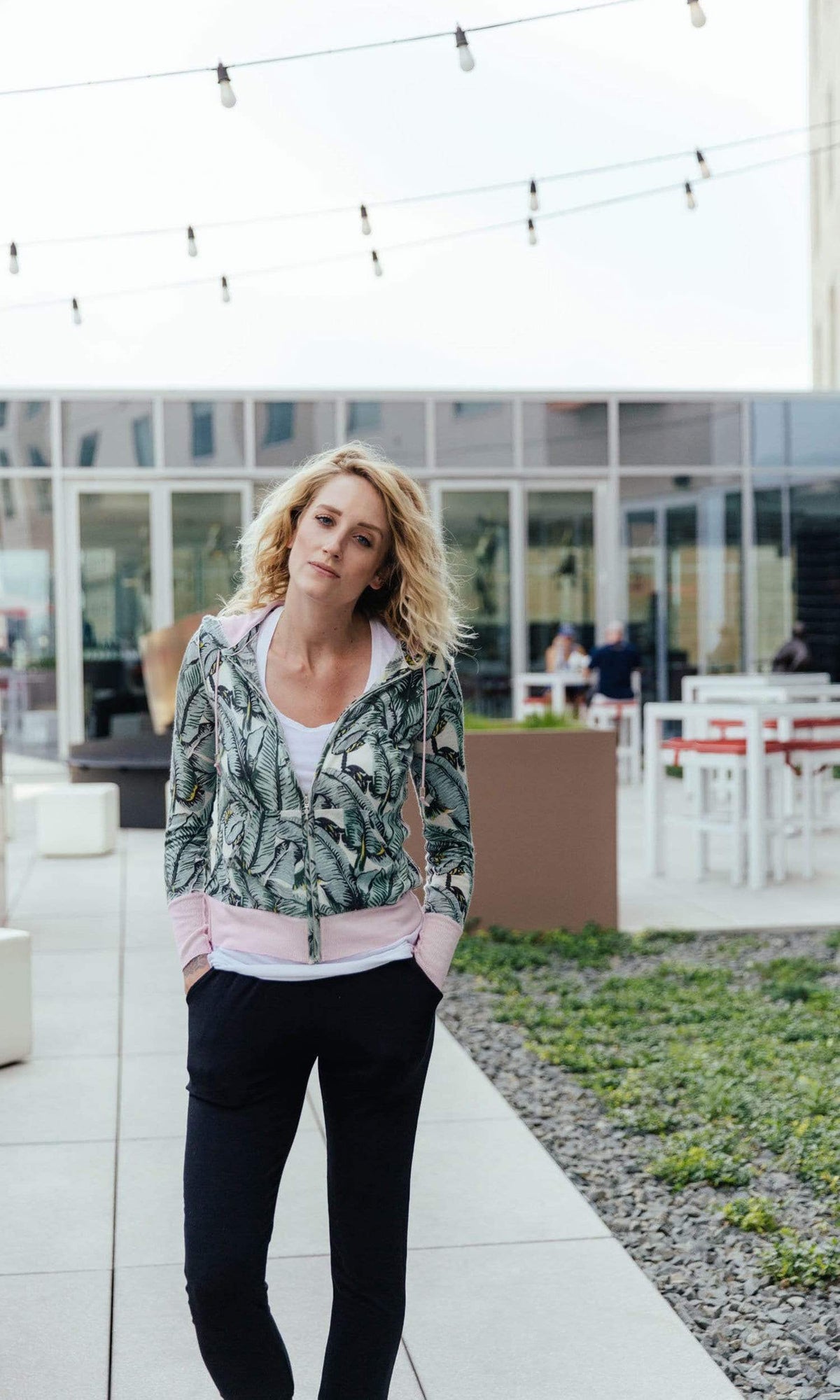 Knitwit Indochine Print Light Cashmere Zip Hoodie